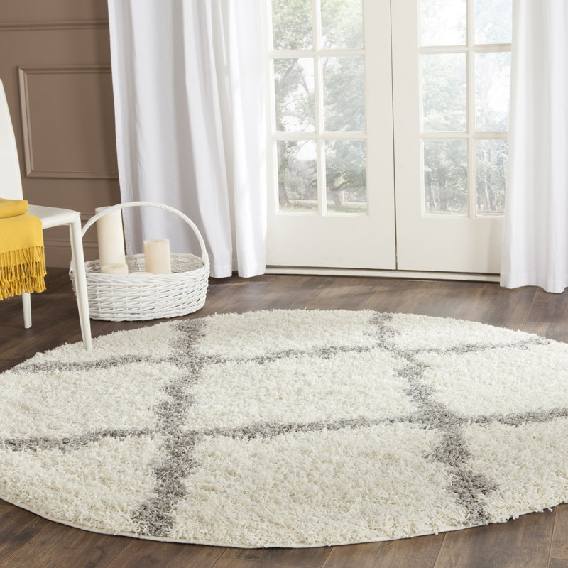 Alonnah Sgd-Dallas Shag Performance Geometric Rug, Round 10'