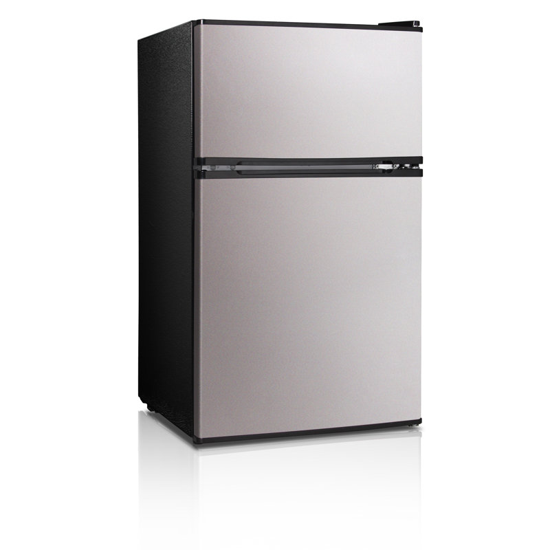 Midea Electric 3.1 Cubic Feet Mini Fridge, Stainless Steel