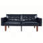 Canapé-lit moderne en cuir PU avec dossier inclinable réglable, conception capitonnée, pieds en bois massif et en métal, canapé de salon-133751762