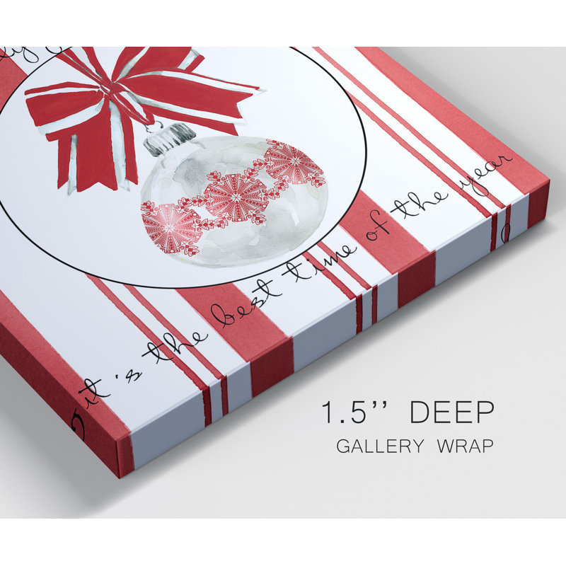 «Candy Cane Christmas I», ensemble de 2 reproductions sur toiles tendues, H 10 po x l 10 po x P 1 po