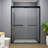 56 in. to 60 in. W x 76 in. H Double Sliding Semi Frameless Shower Door with Clear Glass-102484995