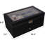 Boîte à montre en cuir avec étui à lunettes et porte-lunettes verrouillable