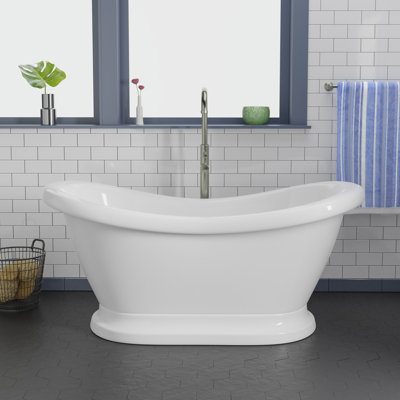 Monterrey 63'' x 28'' Soaking Acrylic Bathtub