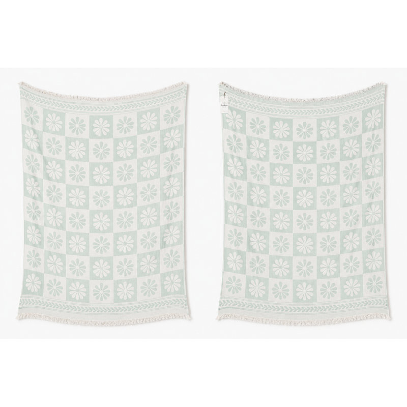 Jeté en mousseline Daisy - Menthe, Menthe