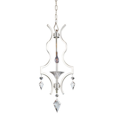 Florence 1 LT Tarnished Silver/Clear Chandelier Allegri