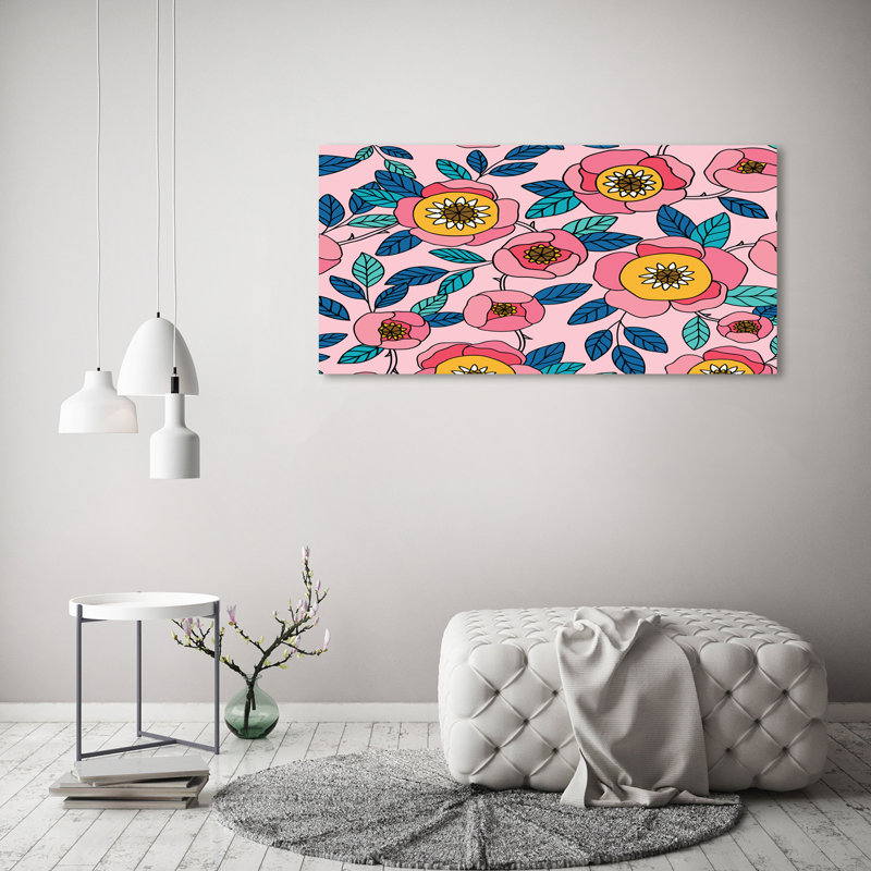 Pink Flowers - Wrapped Canvas Print