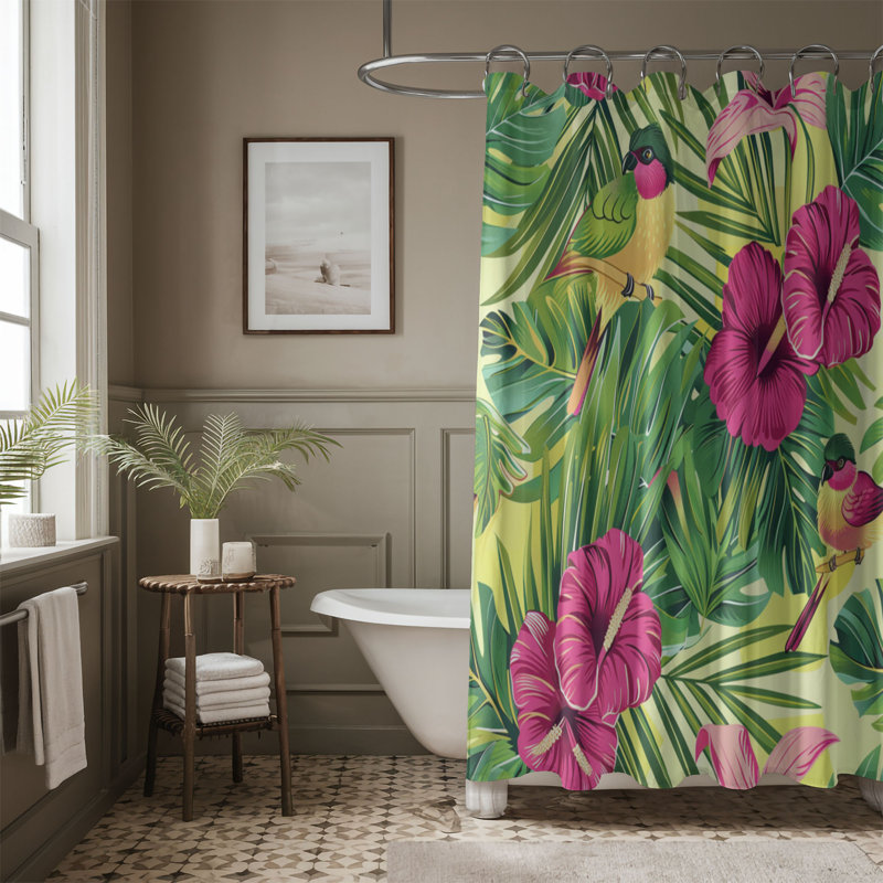 Rideau de douche Pink Trop - Premium, H 74 po x l 71 po