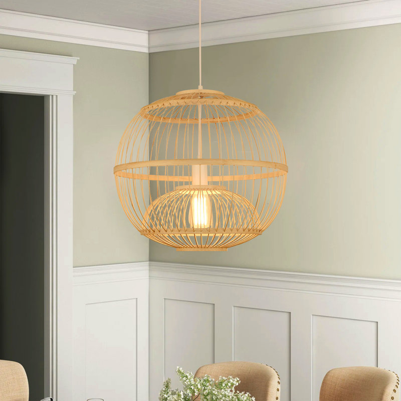 Luminaire suspendu sphère 1 lumière Loggins, H 17 po x l 17 po x P 17 po