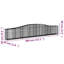 Arched Gabion Baskets 3 Pcs Galvanised Iron-891420560