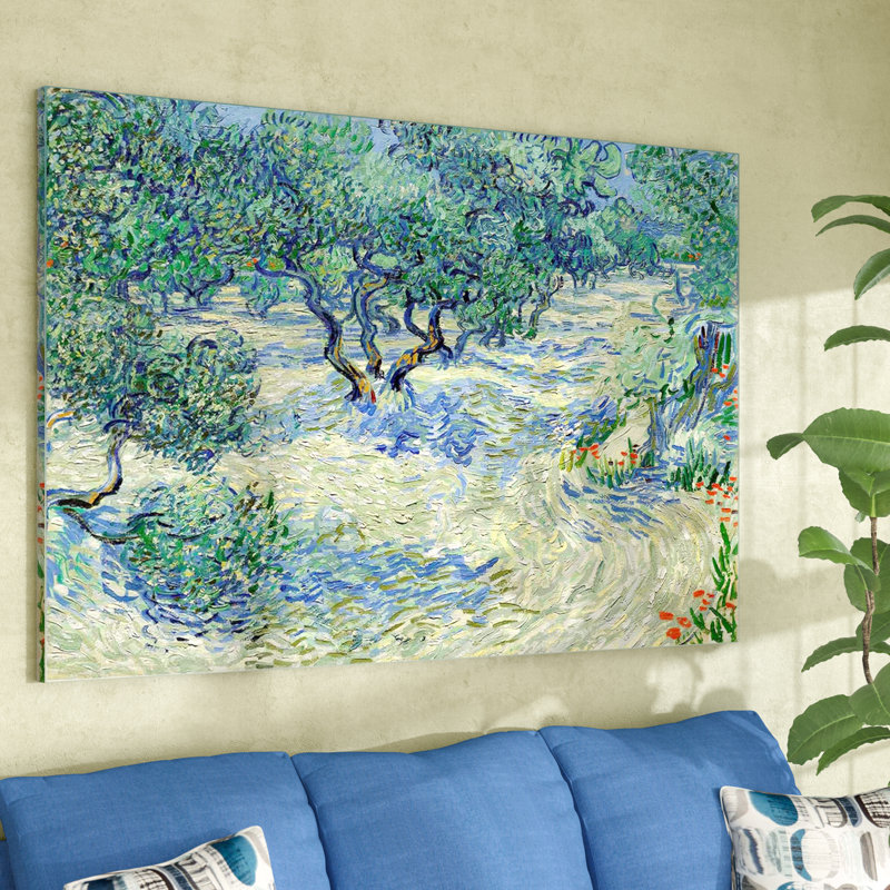 Olive Verger par Vincent Van Gogh - reproduction d'art sur toile, H 18 po x l 26 po x P 1,5 po, Toile tendue