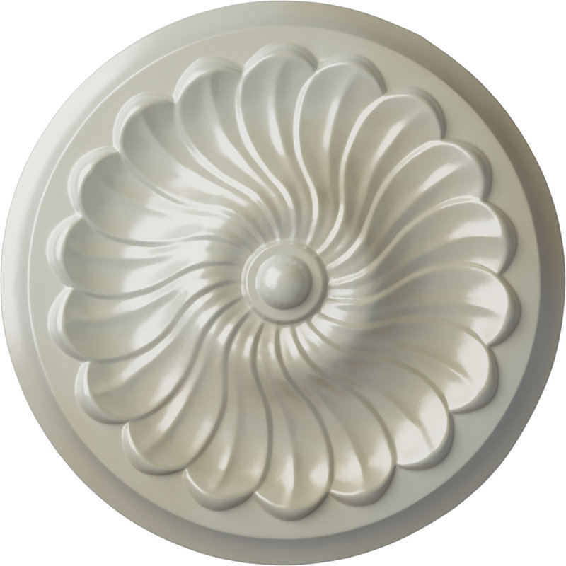 Médaillon de plafond H 12,25 po x l 12,25 po x P 2,25 po, Bleu Flash