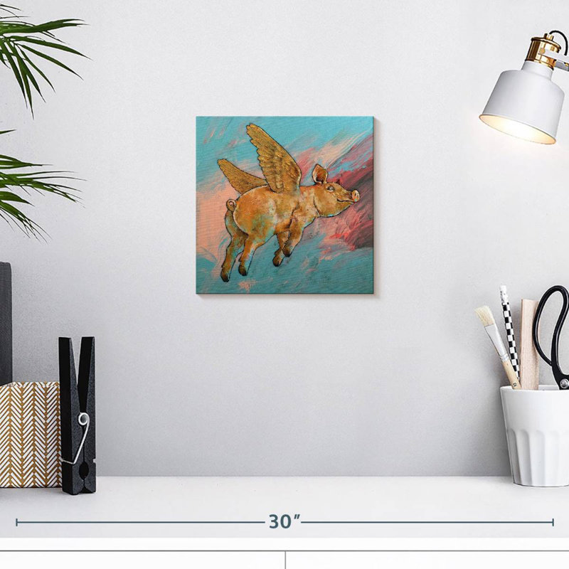 Cochon volant Ketti, H 10 po x l 10 po