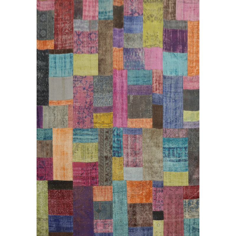 Distressed Patchwork Area Rug 8x10