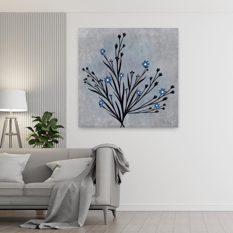 Art contemporain printanier «A Mood», H 48 po x l 48 po