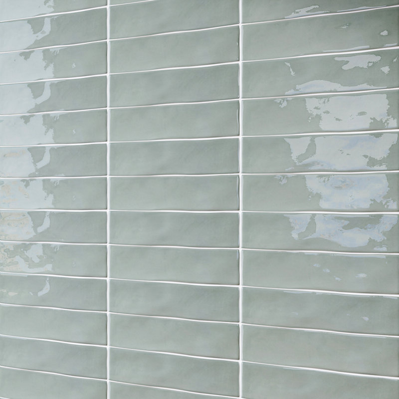 Kezma 3 in. x 12 in. Ceramic Subway Wall Tile, Jade Green