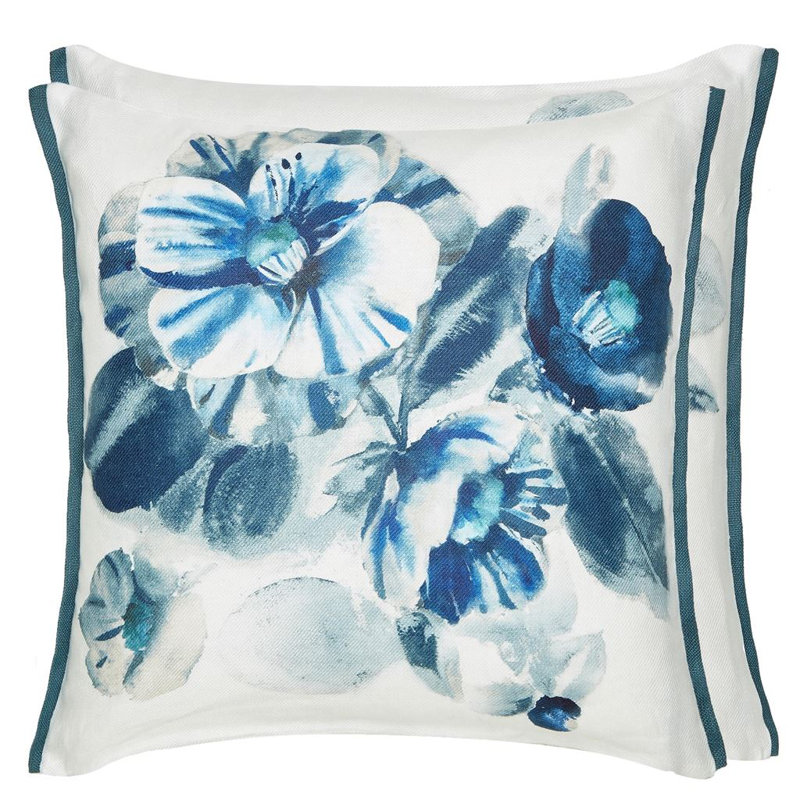 Camellia Indigo Decorative Pillow