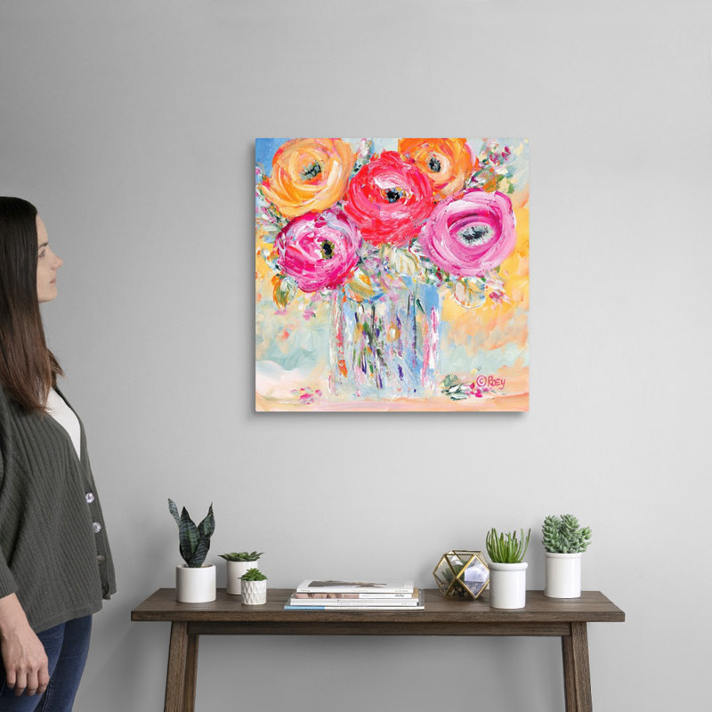 Reproduction d’art sur toile « burst of Bloom » par Robby Ebert, Toile tendue, H 24 po x l 24 po, Sans cadre