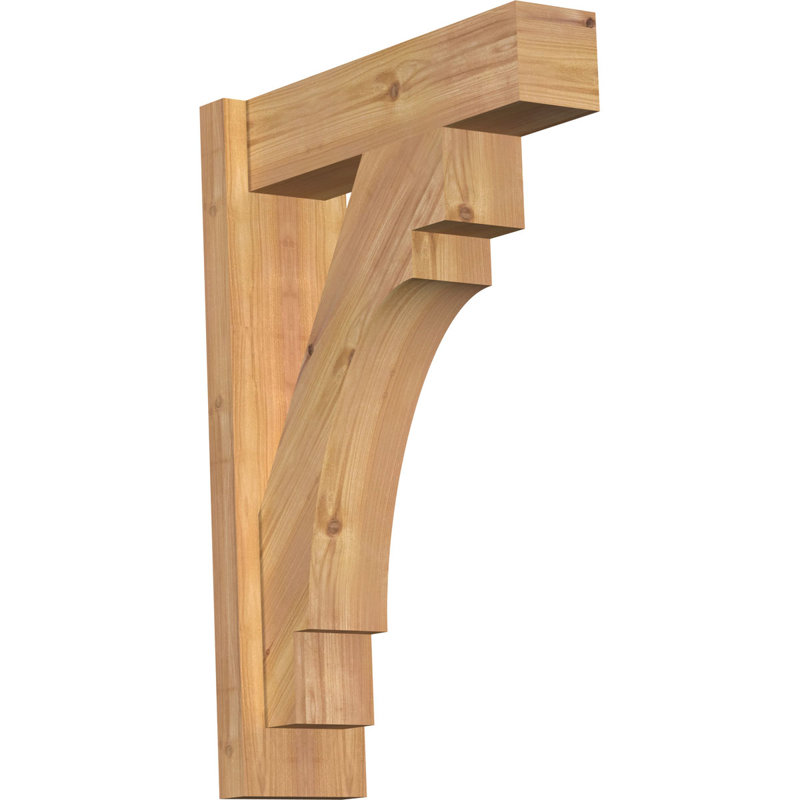 Persienne en bois Merced Block Rustic Timber, P 18 po x H 26 po, Sapin Douglas de 7 1/2 po (lisse)
