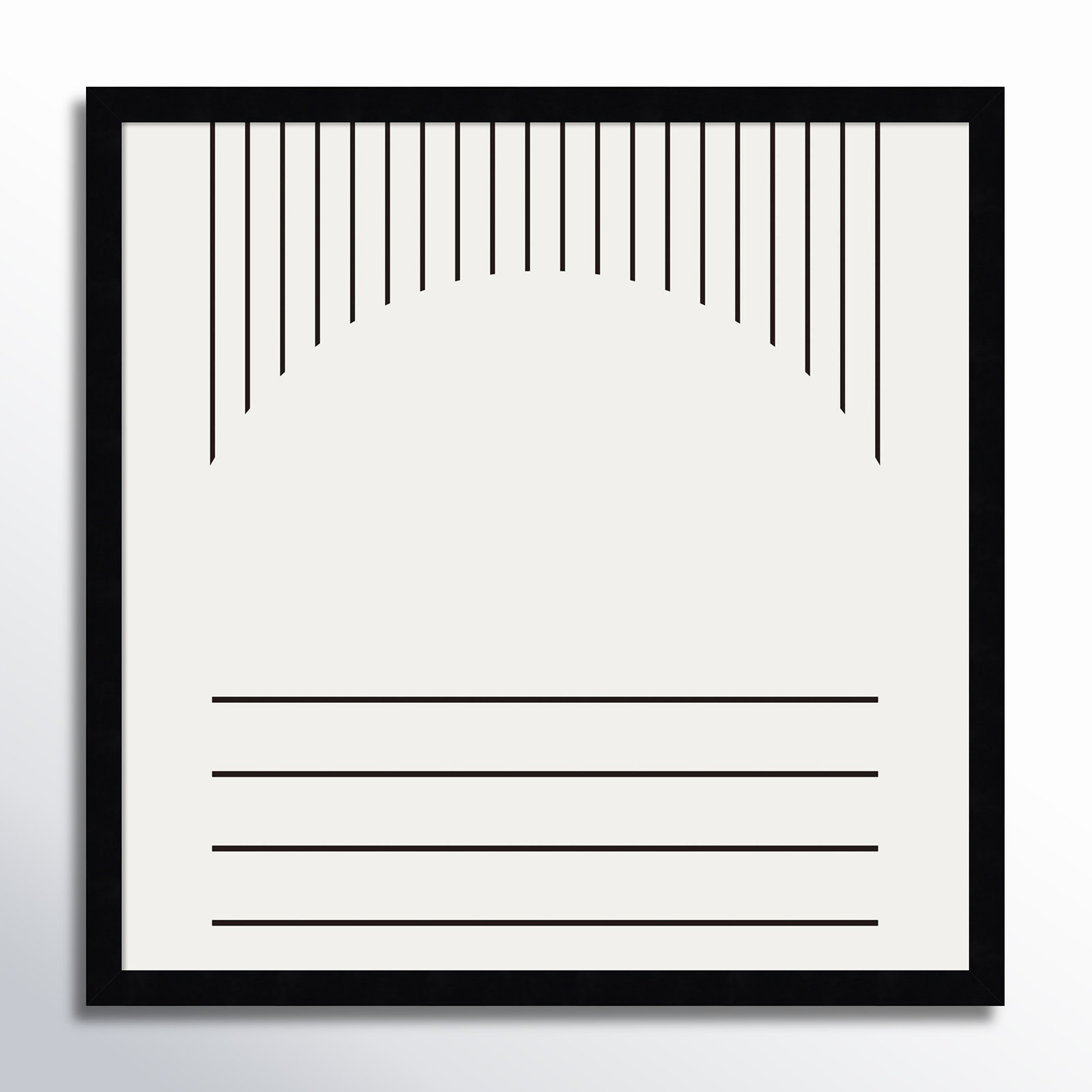 Modern Statement Stripes 2 by The Creative Bunch Studio, Black, 21" H x 21" W x 1" D