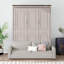 Grand lit escamotable avec canapé et lumières DEL, armoire murale peu encombrante, canapé-lit rembourré convertible