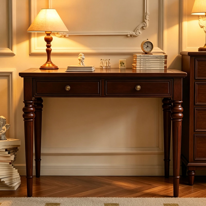 Bureau rétro de style américain, H 29,72 po x l 39,37 po x P 23,62 po
