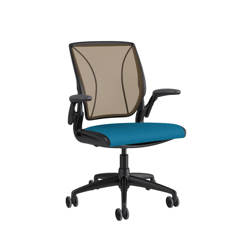 Mesh Task Chair, Black, Monofilament Stripe/Atlantic, Lotus/Black