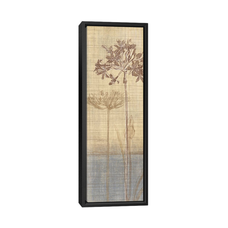 « botanique sketchbook ii », reproduction d’impression sur toile tendue, H 60 po x l 20 po x P 1,5 po, Cadre noir