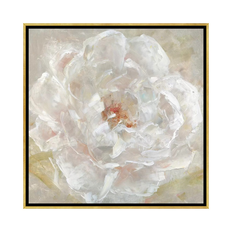 «Summer Romance I» par Sally Swatland - reproduction d'art, H 37 po x l 37 po x P 1,5 po, Toile encadrée d'or, Pas de tapis