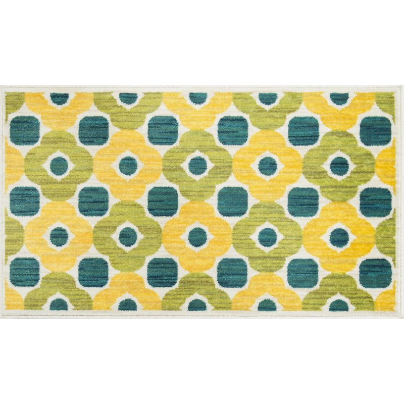 Geometric Indoor Rug, Rectangle 2'2" x 5'