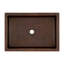 20" Rectangle Skirted Vessel Hammered Copper Sink
