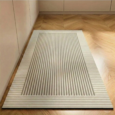 Tapis de couloir floral antidérapant absorbant avec envers en caoutchouc pour le vestibule et la cuisine