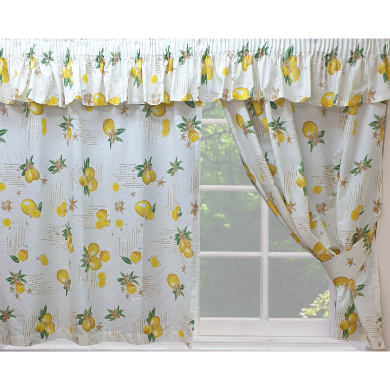 LEMONS Whitlock Curtain Pair with Tie Backs, 168 W x 122 D cm