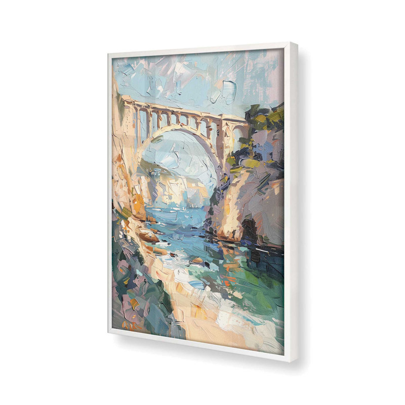 «Bridging Hues», impression encadrée sur papier par Azure Artisanal Studio, Blanc opaque, H 15 po x l 12 po x P 1,25 po