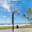 Panier de basketball encastré - panneau arrière en PC de 55 po, hauteur réglable de 7,5 à 10 pi, mât carré robuste avec rebord standard de 18 po