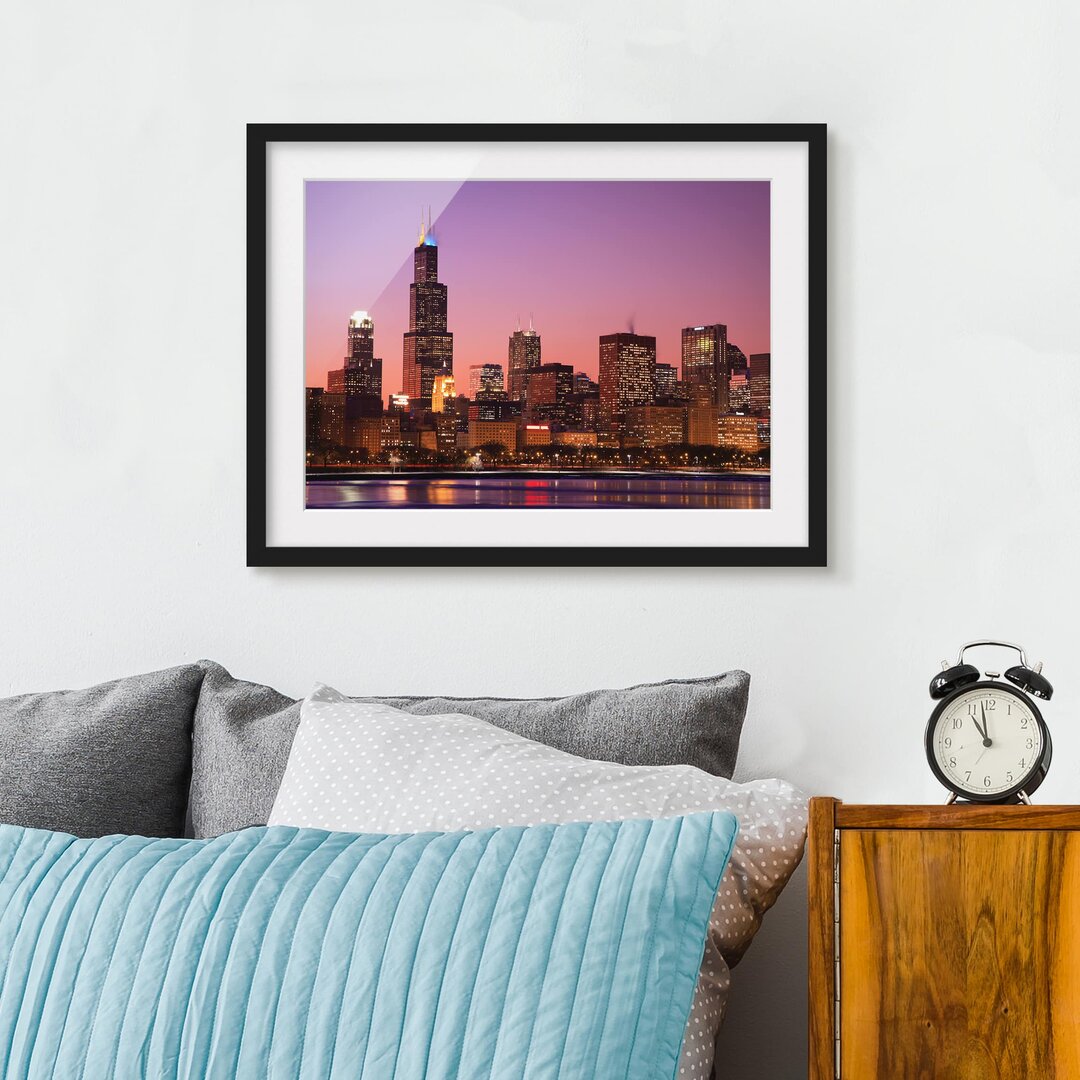 Gerahmtes Poster Chicago Skyline