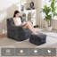 Canapé en mousse viscoélastique avec repose-pieds Corduroy-137890692