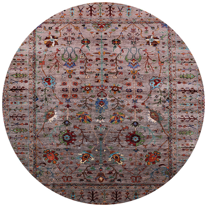 Tapis oriental gris, Rond 6 pi
