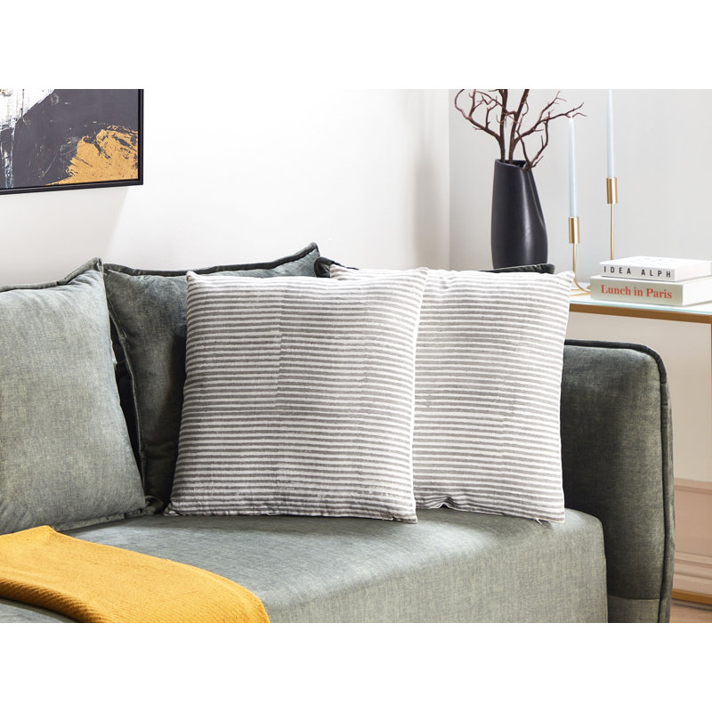 Chancy Striped Square Throw Cushion