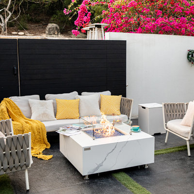 Square Smokeless Fire Pit Table with Lid