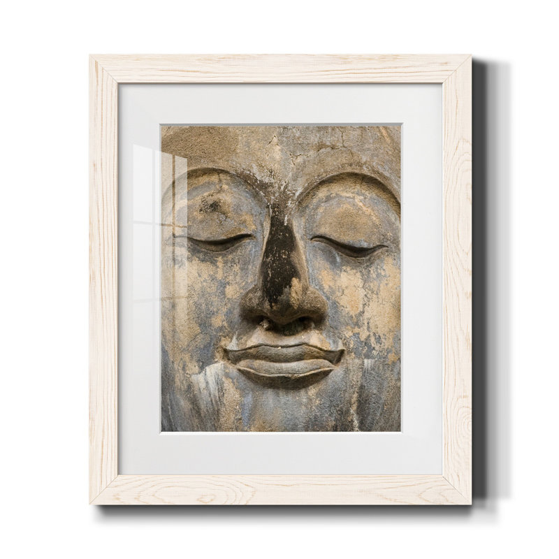 " Serene Buddha " Print, 20" H x 17" W x 1" D, White