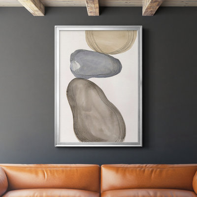 River Rocks Contour II -Framed Canvas