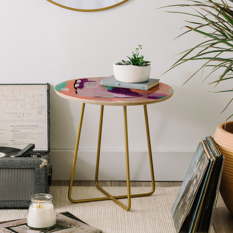 Solid Wood Top End Table