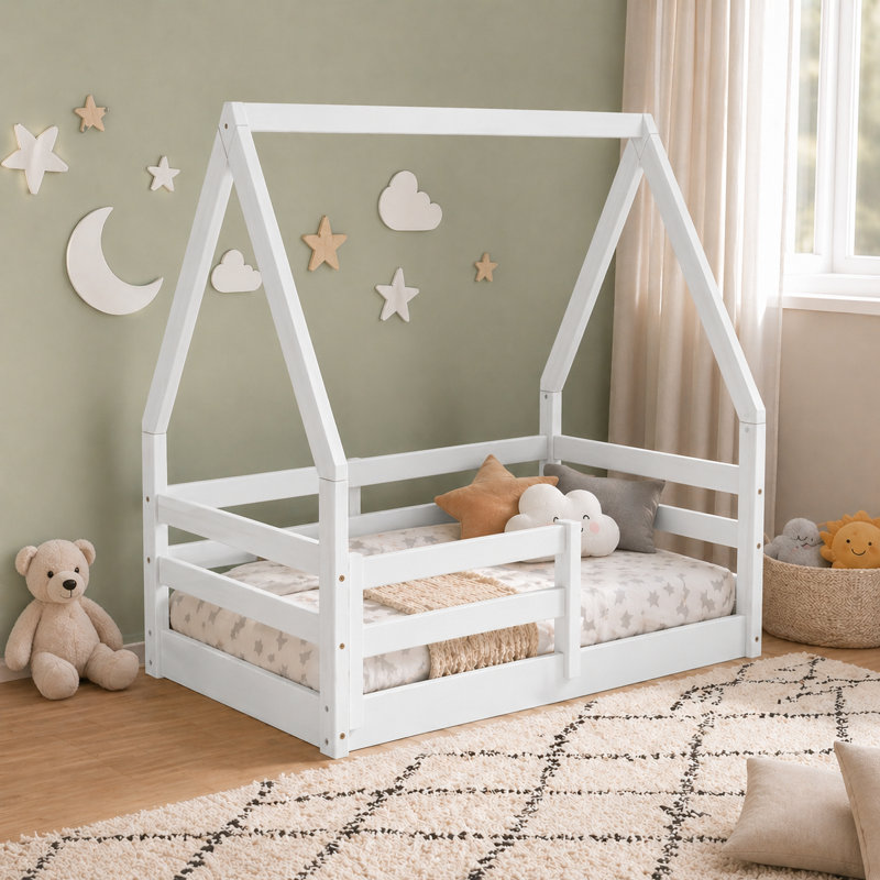 Lit pour tout-petit From the Tree Furniture Montessori, Blanc