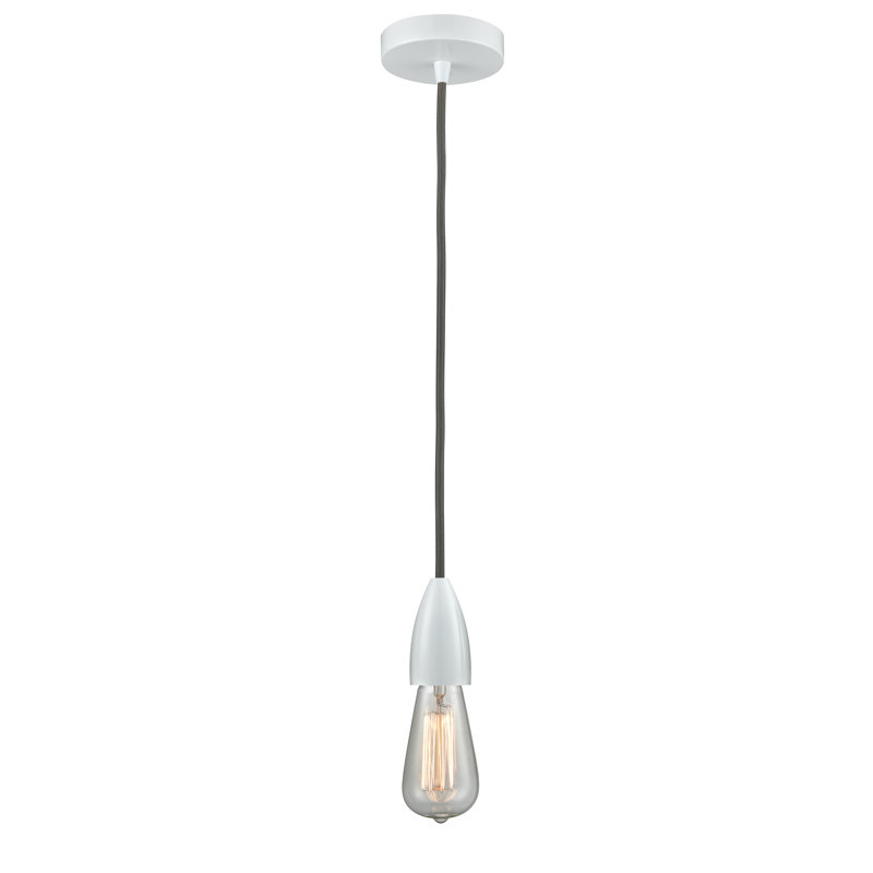 Cecile 1 - Light Single Pendant, White/Gray