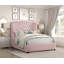 Lit double en placage de bois rose