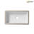 KARAMAG 24" Undermount Bathroom Sink Rectangular Deep Bowl ith Three Overflows White