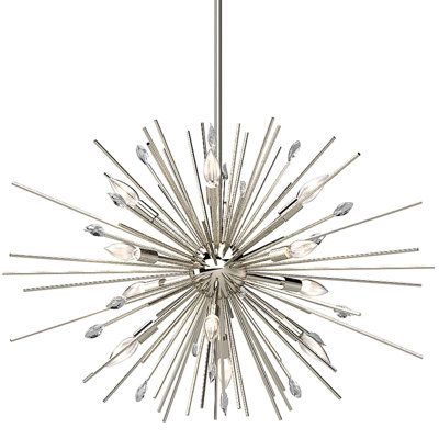 Lustre doré antique à 12 lumières Alice