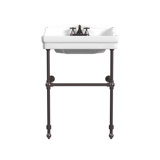 Cheviot Products Essex 24" Console Bathroom Sink with Overflow & Metal Base