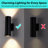 8-Pack 12" Modern LED Up and Down Wall Sconce – Aluminum  Round Wall Light, IP65 Waterproof-1072687662