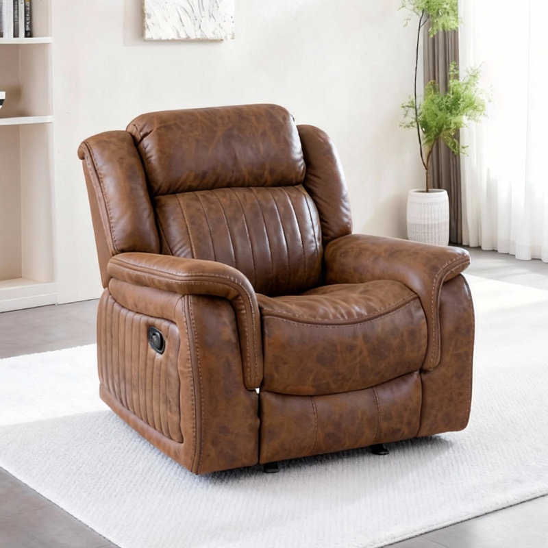 Fauteuil oscillant inclinable 42,12 po Comfort Glide, Brun